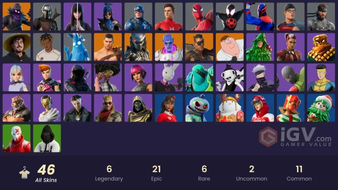 [XBOX/PC] 46 Skins | Peter Griffin  | Shooting Starstaff | Bird Call | TIE Whisper | Kymera | Hope | Arctic Adeline | Guggimon | Kondor | 400 VB