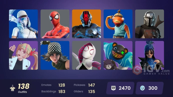 [PSN/XBOX/PC] 138 skins | Peter Griffin | Lina Scorch | Fixer | Cloud Striker | Sultura | Recon Champion | Subzero Cryptic | Andromeda | 300 VB