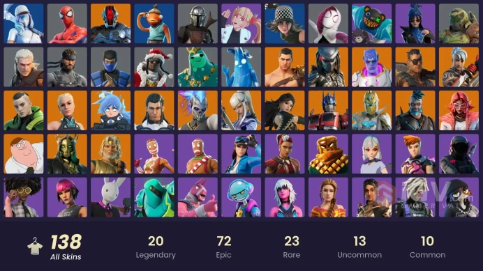 [PSN/XBOX/PC] 138 skins | Peter Griffin | Lina Scorch | Fixer | Cloud Striker | Sultura | Recon Champion | Subzero Cryptic | Andromeda | 300 VB