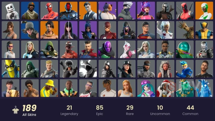 [PSN/XBOX/PC] 189 skins | Aerial Assault Trooper | Merry Mint Axe | Gold Midas | Lina Scorch | Naruto Uzumaki | Victor Elite | Joey | 150 VB