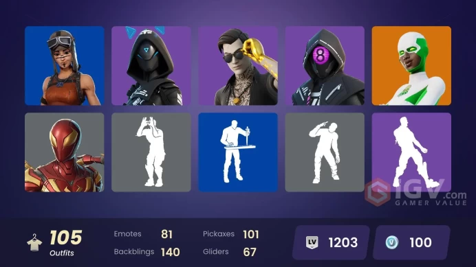 [PSN/XBOX/PC] 105 skins | Renegade Raider | Zeus | Son Goku | Ascendant Midas | Hades | Backlash | Poseidon | Chewbacca | Iron Spider | 100 VB