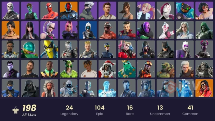 [PSN/XBOX/PC] 198 skins | Championship Aura | Lina Scorch | Naruto Uzumaki | Mizuki | Renzo the Destroyer | Joey | Snap | Kado Thorne | 200 VB