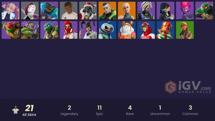 [PSN/XBOX/PC] 21 skins | Twyn | Paradigm (Reality-659) | Spider-Gwen | Santa Dogg | Slayer Juice WRLD | The Herald | Raphael | Leonardo | 300 VB