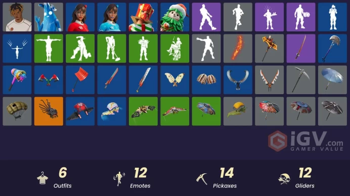 [PSN/XBOX/PC] 6 skins | Polar Peely | Slayer Juice WRLD | Holiday Boxy | Winterfest Bushranger | Krisabelle | Blizzabelle | 100 VB