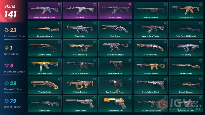 EU | 141 Skins + 14 knives | 67875 VP | Xenohunter Knife + Kuronami Set + Onimaru Kunitsuna + Karambit ReaverZka1480