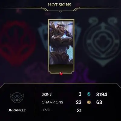 [NA SERVER] Unranked Smurf Account ◈ UNRANKED ◈ lvl 30 + ◈10 Unranked Games NOT PLAYED ◈ FULL ACCESS ◈ NORTH AMERICA SERVER