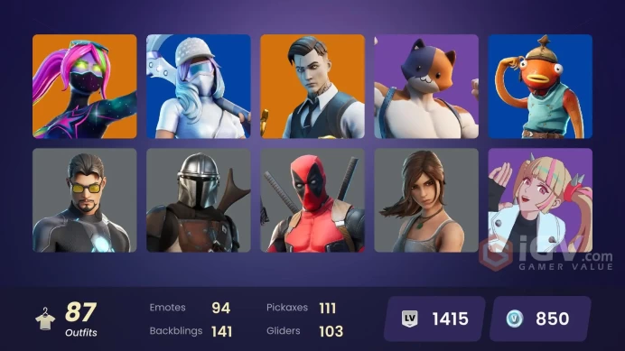[PSN/XBOX/PC] 87 skins | Gold Midas | Subzero Cryptic | Lina Scorch | Predator | Nezumi | Son Goku | Gear Specialist Maya | Raz | Twyn | 850 VB