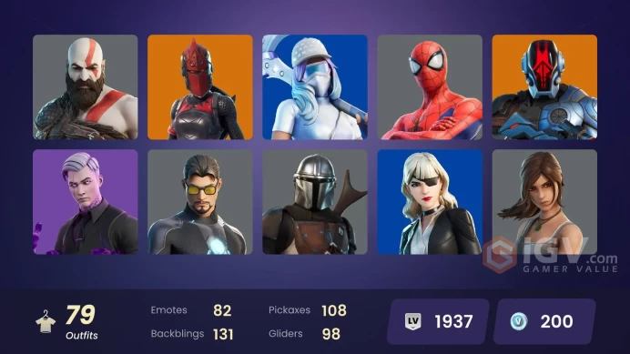 [PSN/XBOX/PC] 79 skins | Leviathan Axe | Kratos | Red Knight | Menace | Predator | The Foundation | Ronin | Valeria | Midas Rex | 200 VB