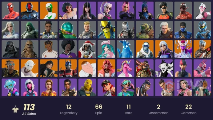 [PSN/XBOX/PC] 113 skins | Malik | Torin | Era | Valeria | Backlash | Ronin | Optimus Prime | Snap | The Cube Queen | Frostbite | 300 VB