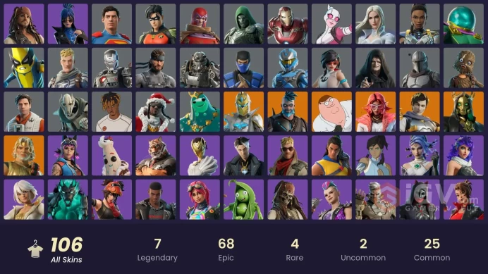 [PSN/XBOX/PC] 106 skins | Subzero Cryptic | Lina Scorch | Zeus | Valeria | Spectra Knight | Omegarok | Ascendant Midas | Peter Griffin | 200 VB