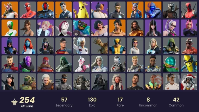 [PC/PSN/XBOX/NINTENDO] 254 skins |LEVIATHAN AXE| Gold Brutus | Gold Midas |Omegarok|Dire|Joey|Vendetta | The Foundation|The Scientist GG104
