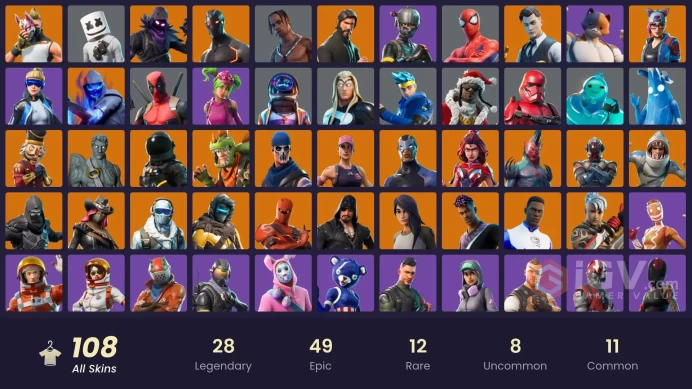 [PC/XBOX/NINTENDO] 108 skins | | The Reaper | Neo Versa | Elite Agent | Travis Scott | Astro Jack | Rogue Agent | Strong Guard GG105