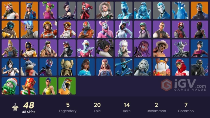 48 SKINS | TAKE THE L | BUS BANNER | BUNNY BRAWLER | RUST LORD | FROST BROKER | GRAVEHEART | RABBIT RAIDER | SPACE ARIANA GRANDE | CUDDLEPOOL
