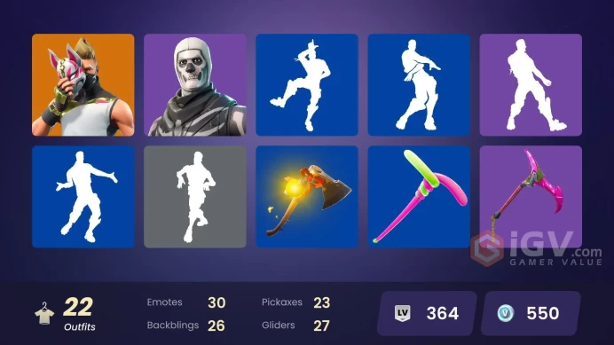 22 SKINS | TAKE THE L | DRIFT | CALAMITY | CARBIDE | AGENT PEELY | SKULL TROOPER | MOONWALKER | TEKNIQUE | GEAR SPECIALIST MAYA