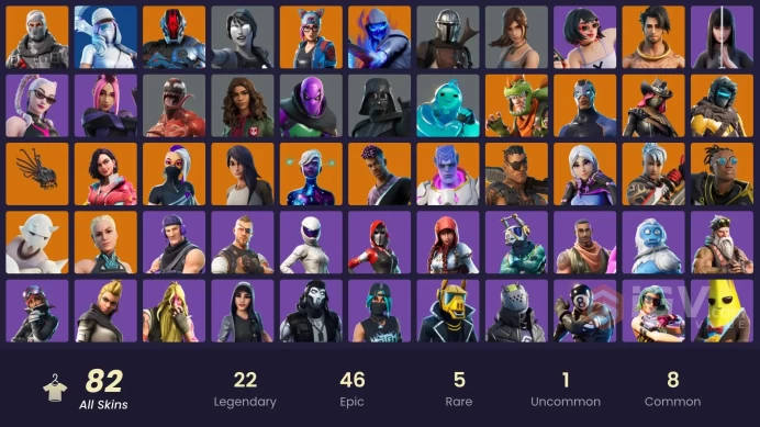 250$ SPENT / PC  82 skins  Clutch / Lara Croft / MJ (No Way Home) / HavocZka437