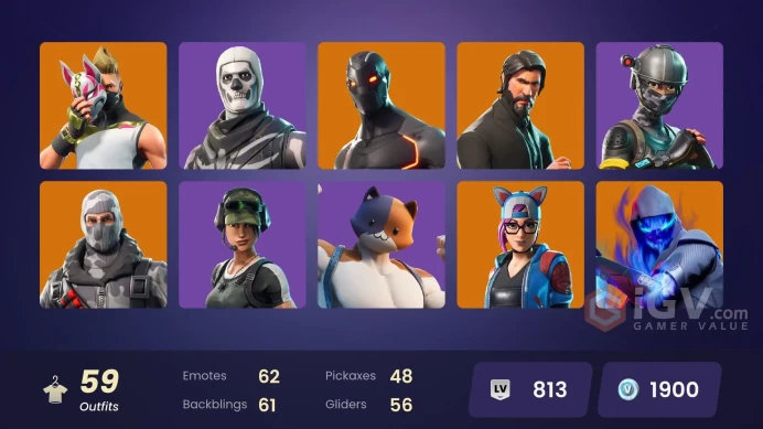 FA - [PSN/XBOX/SWITCH/PC] 59 skins | The Reaper | Elite Agent | Havoc | Sub Commander | Rogue Agent | Trailblazer | Calamity | Drift