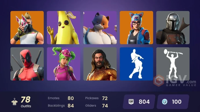 70$SPENT/[PC/XBOX/NINTENDO] 78 skins | Jules | Peely | Mandalorian | Catalyst | Luxe (Gold Clothing) | Vendetta (Stage 5)Zka494