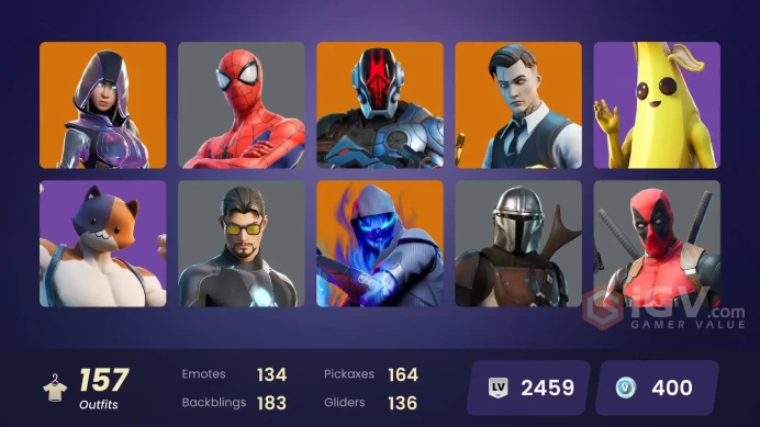 [PC/PSN/NINTENDO] 157 skins | OG STW | Leviathan Axe | Glow | Aura | Go Mufasa | Tony Stark | Peely | Harley Hitterzka592