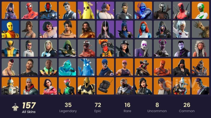 [PC/PSN/NINTENDO] 157 skins | OG STW | Leviathan Axe | Glow | Aura | Go Mufasa | Tony Stark | Peely | Harley Hitterzka592