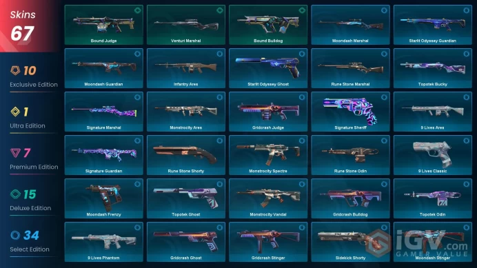 Eu | 67 skins | 33000vp spent | Elderflame Frenzy | RGX | reaver | Xenohunter | Venturi | Singularity | Araxys | Venturi