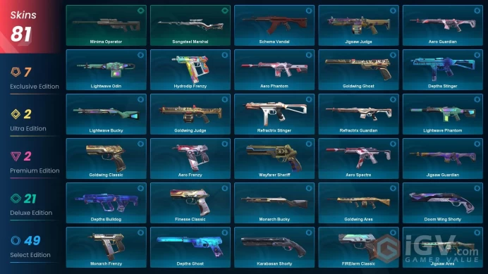 EU 81 skin / Arcane Sheriff / Protocol 781-A Bulldog / Protocol 781-A Spectre / 4 Knifesmssh1451