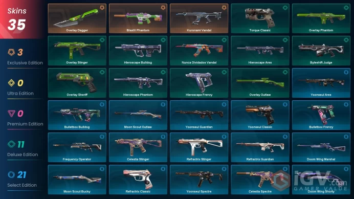 EU [ 35 TOP SKINS + 1 KNIFE ] Kuronami Vandal + BlastX Phantom + Overlay Dagger + Hieroscape Phantom + Nunca Olvidados Vandal / full acces