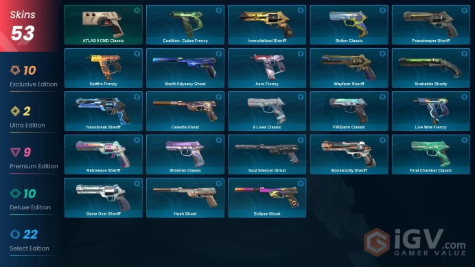 EU [ 53 TOP SKINS + 2 KNIFE ] Araxys Vandal + Glitchpop Vandal + Singularity Sheriff + Snowfall Wand + Bolt Phantom + Reaver Phantom/ mail acces