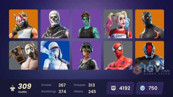 [ALL PLATFORMS]-308 Skin-331 Pickaxe-266 emotes-245 gliders -Leviathan Axe-OG STW-Psycho Bandit-Omega-FULL ACCESS- 