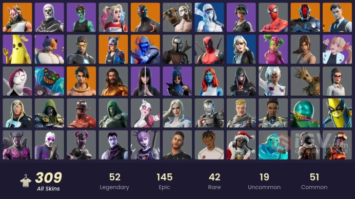 [ALL PLATFORMS]-308 Skin-331 Pickaxe-266 emotes-245 gliders -Leviathan Axe-OG STW-Psycho Bandit-Omega-FULL ACCESS- 