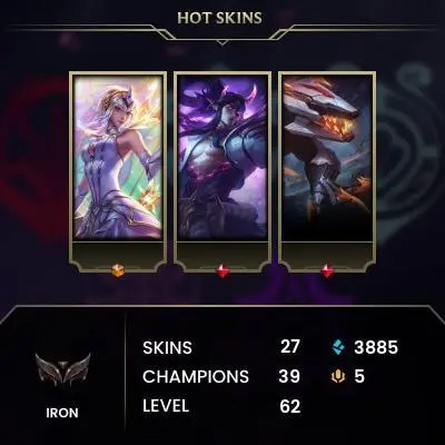 [EUW] - Iron III / 27 Skins / Changeable Mail | Instant Delivery | Lifetime Warranty | 100% Handmade & Secure | 24/7 Support