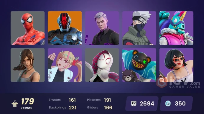 [PSN/XBOX/PC] 179 skins | Naruto Uzumaki | Malik | Torin | Era | Valeria | Paradigm (Reality-659) | The Ageless | Mecha Cuddle Master | 350 VB