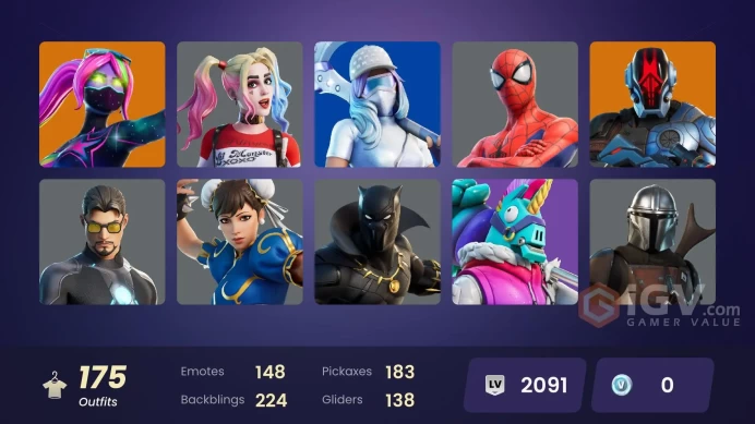 [PSN/XBOX/PC] 175 skins | Leviathan Axe | Chun-Li | Frankenstein's Monster | Malik | Torin | Midas Rex | Paradigm (Reality-659) |Backlash | 0 VB