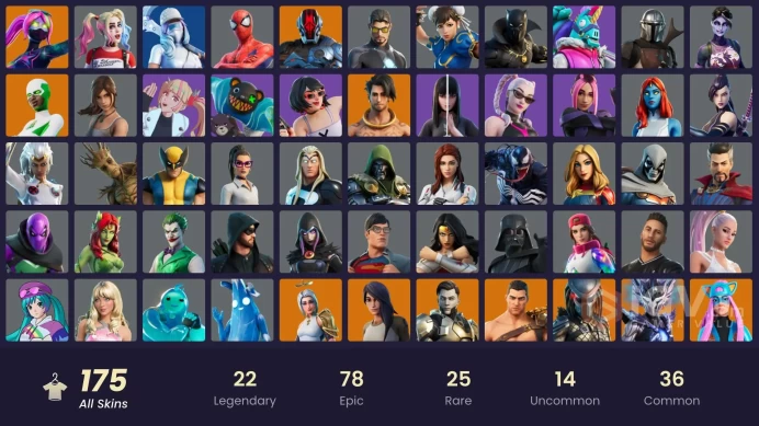 [PSN/XBOX/PC] 175 skins | Leviathan Axe | Chun-Li | Frankenstein's Monster | Malik | Torin | Midas Rex | Paradigm (Reality-659) |Backlash | 0 VB