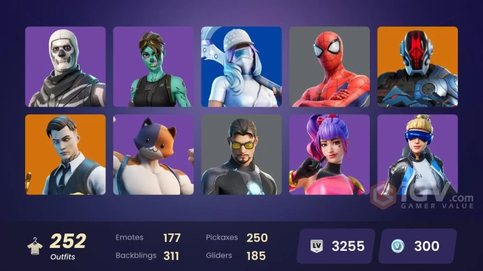 [PSN/XBOX/PC] 252 skins | OG STW | Leviathan Axe | Neo Versa | Gold Meowscles | Gold Brutus | Gold Midas |Tart Tycoon | Unchained Ramirez |50 VB