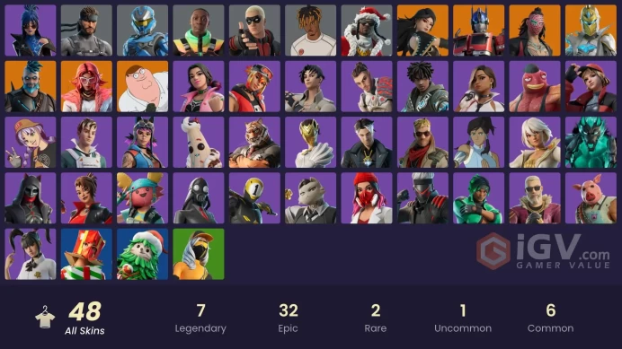 [PSN/XBOX/PC] 48 skins | Spectra Knight | Optimus Prime | Era | Omegarok | Valeria | Peter Griffin | Kado Thorne | UNSC Spartan | 700 VB