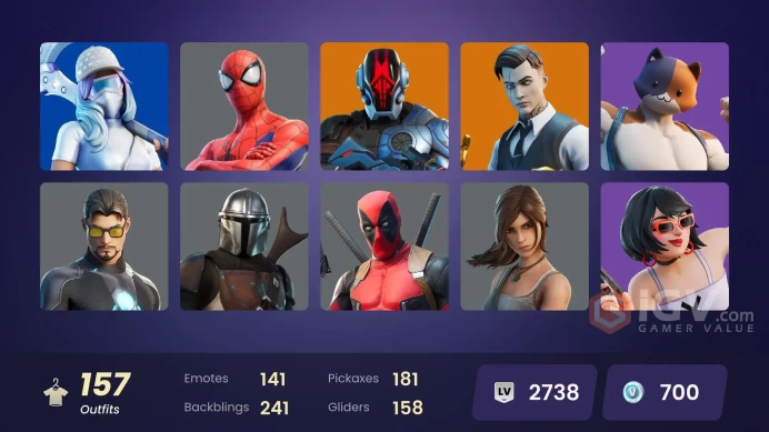 [PSN/XBOX/PC] 157 skins | Rogue Spider Knight | Gold Meowscles | Gold Brutus | Gold Midas | Malik | Torin| Era | Valeria| Joltara | Fade| 600 VB