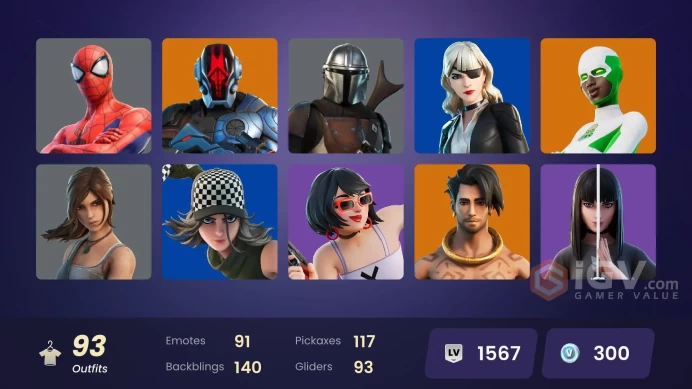 [PSN/XBOX/PC] 93 Skins | Double Agent Wildcard | D'Ark | Winterfest Bushranger | Zyg | Tectonic Komplex | Harlowe | Lexa | 100 VB