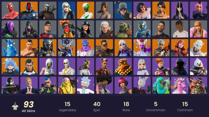 [PSN/XBOX/PC] 93 Skins | Double Agent Wildcard | D'Ark | Winterfest Bushranger | Zyg | Tectonic Komplex | Harlowe | Lexa | 100 VB