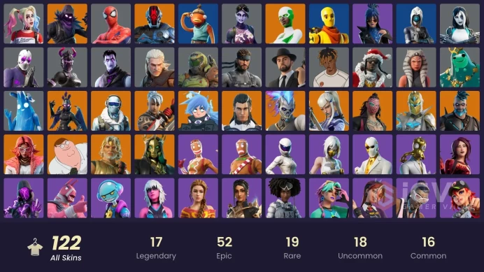 [PSN/XBOX/PC] 123 Skins | Spider-Man | Peter Griffin | Fishstick | Nanner Ringer | Montague | Renegade | Runway Racer | Cozy Commander | 0 VB