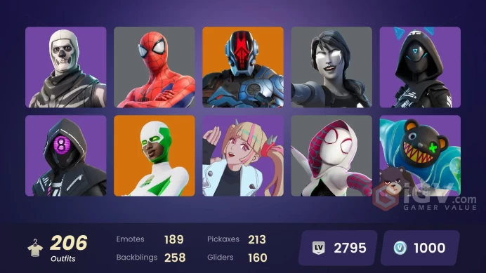[PSN/XBOX/PC] 206 Skins | Spider-Man | Peter Griffin | Shadow Vox | Showboat | Slammin' Bass | Rian | Axion Sentinel | Dark Red Knight | 1000 VB