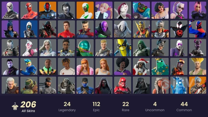[PSN/XBOX/PC] 206 Skins | Spider-Man | Peter Griffin | Shadow Vox | Showboat | Slammin' Bass | Rian | Axion Sentinel | Dark Red Knight | 1000 VB