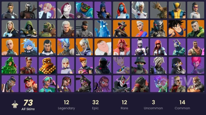 [PSN/XBOX/PC] 73 skins | Predator | Nezumi | Son Goku | Mizuki | Renzo the Destroyer | Calamity | Valeria | Twyn | Peter Griffin | 400 VB