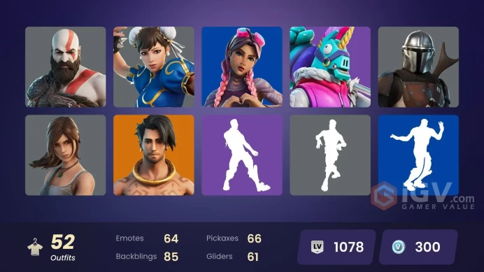 [PSN/XBOX/PC] 52 skins | Chun-Li | Kratos | Snake Eyes | Joey | Menace | Kymera | Vi | Alli | Predator |  Mandalorian | Loki Laufeyson | 300 VB