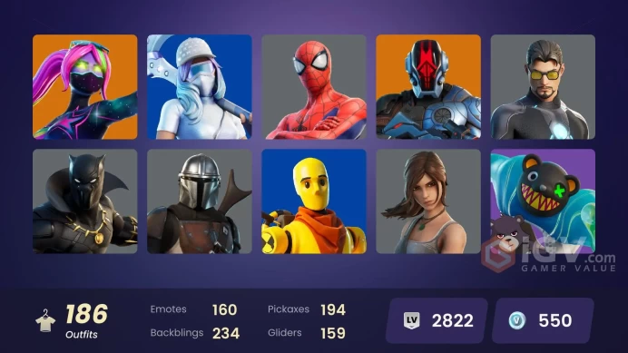 [PSN/XBOX/PC] 186 skins | Spider-Man | Peter Griffin | Subzero Cryptic | Lina Scorch | Pitch Patroller | Fixer | Cloud Striker | Sultura |550 VB