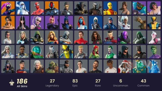 [PSN/XBOX/PC] 186 skins | Spider-Man | Peter Griffin | Subzero Cryptic | Lina Scorch | Pitch Patroller | Fixer | Cloud Striker | Sultura |550 VB