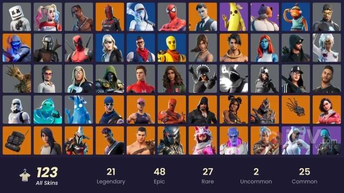 123 skins | OG STW | Travis Scott | Gold Brutus | Gold Midas | Prodigy | Kymera | Predator | Fusion | Menace | Catalyst | Sentinel | Fade | Rox
