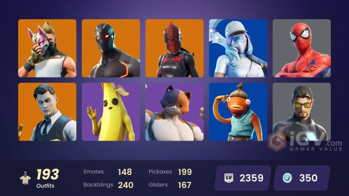 193 skins | OG STW | Blitz | Rogue Agent | Menace | Drift | Spider Knight | The Imagined | Eternal Knight | Enforcer | Ruin | Dire | Midas | 250