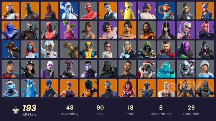 193 skins | OG STW | Blitz | Rogue Agent | Menace | Drift | Spider Knight | The Imagined | Eternal Knight | Enforcer | Ruin | Dire | Midas | 250