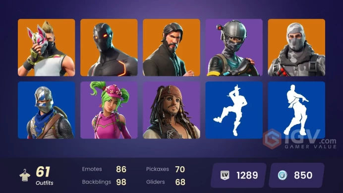 61 skins | The Reaper | Blue Squire | Royale Knight | Elite Agent | Rogue Agent | Sub Commander | Havoc | Omega | Drift | Vertex | Dark Voyager