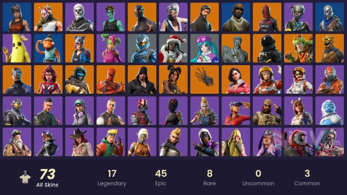 70 skins | The Reaper | Blue Squire | Royale Knight | Elite Agent | Mako | Take The L | Renegade Raider | Aerial Assault Trooper | 300 VB